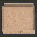 Open Brown Cardboard Pizza Box With Freshly Baked Cheese Pizza Inside