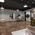 Spacious Photography Studio Interior With Professional Equipment White Chairs And Wooden Floor