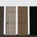 Modern Hinged Doors In Various Colors With Sleek Panel Designs For Home 3d model