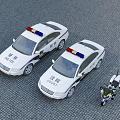 Police Functional Vehicles For Law Enforcement Including Patrol Cars And Motorcycle