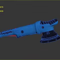 Blue Angle Grinder Power Tool With Black Handle Red Accents And Ergonomic Design