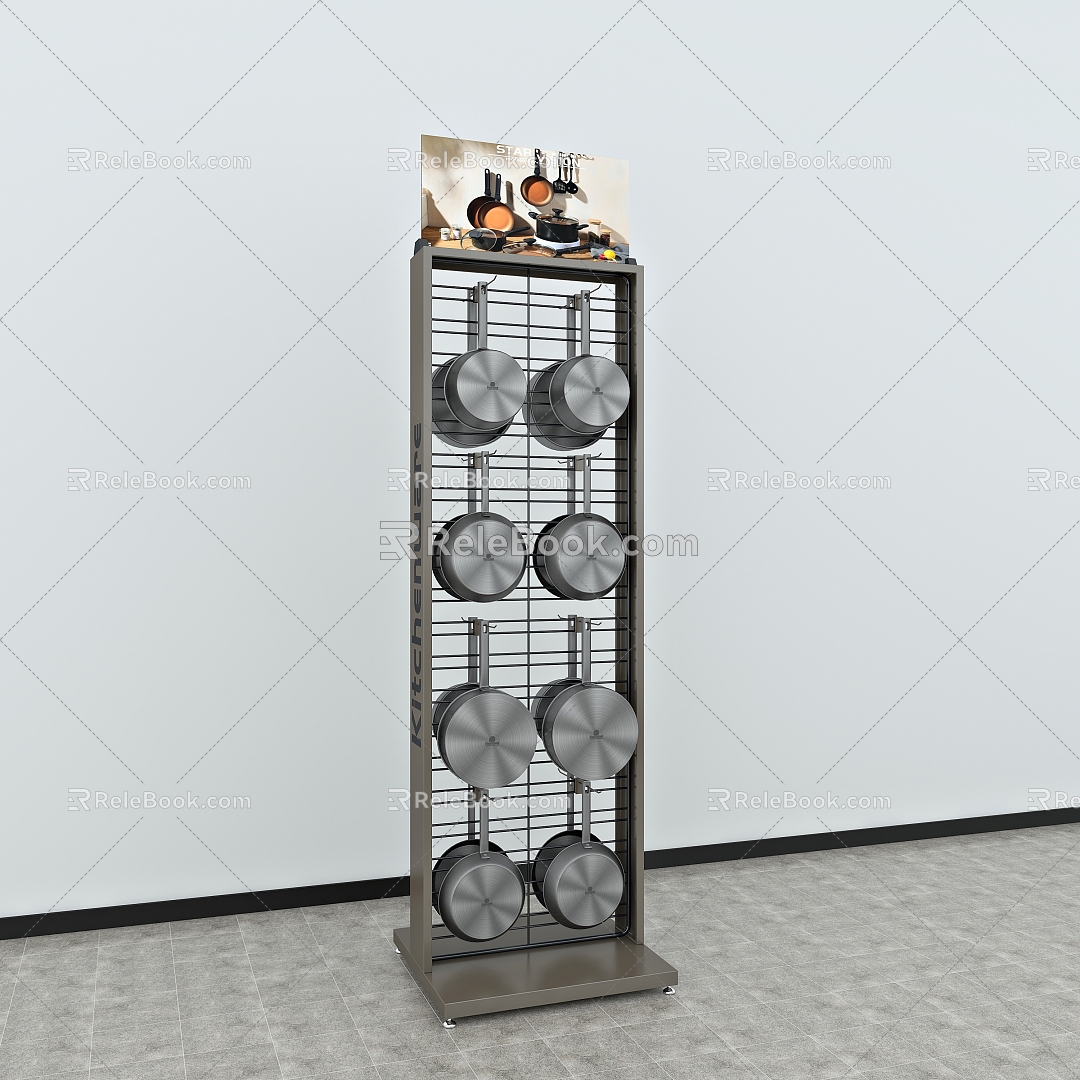 Shelf Customized Rack Display Rack Product Rack Iron Rack Roller Rack Rotating Rack Steel Structure Kitchenware Display Rack Jewelry Rack Vertical Display Rack Hook 3d model