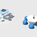 Laboratory Table Combinations With Various Sizes And Color Options 3d model