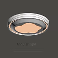 Cream wind ceiling lamp 3d model