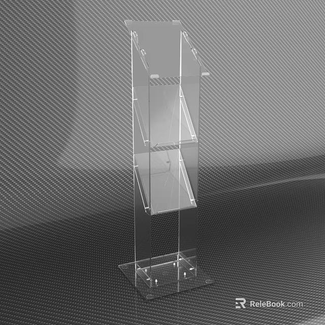 Modern Transparent Acrylic Multi Layer Floor Standing Display Stand For Daily Household Necessities 3d model 