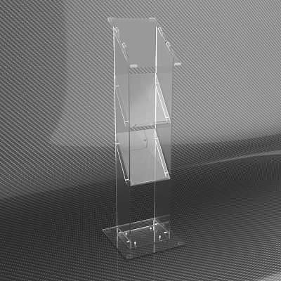 Modern Transparent Acrylic Multi Layer Floor Standing Display Stand For Daily Household Necessities 3d model