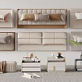 Modern Elegant Bedroom Interior Featuring Stylish Headboards Nightstands Decorative Pillows And Soft Furnishings