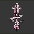 Pink Children's Bicycle with Training Wheels and Decorative Basket for Kids