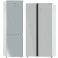 Modern Refrigerators And Freezers With Stainless Steel Finish And Double Door Design