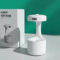 White Anti Gravity Humidifier With Water Drop Wave Design For Daily Use