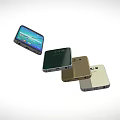 Samsung Mobile Phones With Front Screen Display And Green Gold White Back Design
