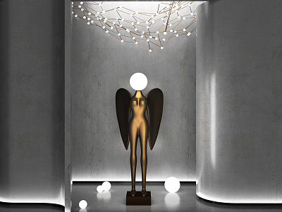 Modern Alien Floor Lamp Artistic Figure Floor Lamp model