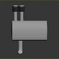 Sleek Silver Metal Car Exhaust Pipe With Dual Tailpipes And Smooth Design