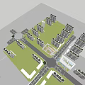 Aerial View of Residential Community Featuring Multiple High-Rise Buildings Surrounded by Greenery Near River and Roads