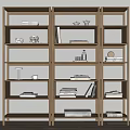 Modern Wooden Bookshelf Interior Design With Open Shelves Books And Decorative Items