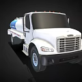 White Fuel Tanker Truck With Alan Power Logo For Energy Transportation