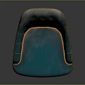 Luxury Teal Accent Chair With Diamond Gold Stitching And Copper Legs