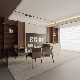 Modern dining table 3d model