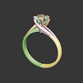 Elegant Gold Diamond Ring With Twisted Band And Sparkling Center Stone