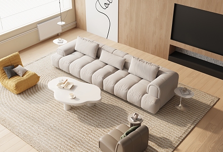 Modern Sofa Coffee Table Combination Sofa Combination 3d model