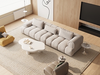 Modern Sofa Coffee Table Combination Sofa Combination 3d model