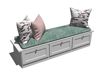 Modern Bay Window Cabinet 3d model
