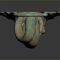 Bronze Sculpture With Dragon Head Snake Body And Decorative Ring Design