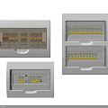 Different Types of Wall Mounted Electrical Switch Panels with Internal Components