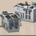 Advanced Automated Dual Industrial Equipment Units With Digital Control Panel Metal Doors And Conveyor System