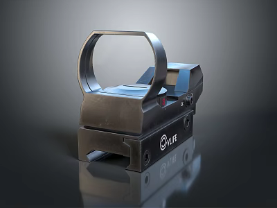 Weapon Tactical Ring Sight With Metal Construction And WVR Logo Optic Accessory 3d model