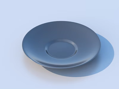Modern Gray Dinnerware Set With Smooth Surface Simple Design Plate For Kitchen Dining 3d model