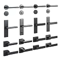 Various Modern Door Handles With Different Black Metal Designs And Styles For Home Interior