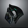 Sci Fi Character And Biomechanical Creature Design With Glowing Blue Green Streamlined Textures 3d model