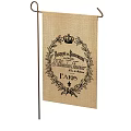 Burlap Sign With Crown Laurel Wreath Liqueur de Framboise A Blondin-Fournier Paris