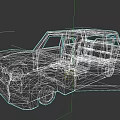 Old Rusty Car With Open Doors Damaged Hood And Weathered Body