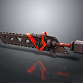 Black And Red Mechanical Saw Hammer Tool With Serrated Blade And Metal Head Design