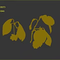 Plant Branches With Red Berries And Green Yellow Leaves On Gray Background