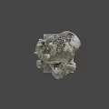 Realistic 3D Model Of Stone Block Structure With Clinging Bear Sculptures