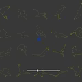 Collection of Golden Flying Animals Silhouettes in Various Poses and Styles