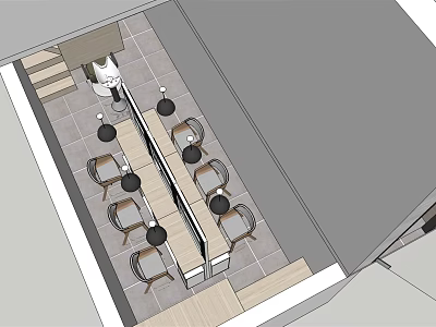 Modern Beauty Hair Salon Interior Layout With Stylish Chairs And Mirror Workstations 3d model