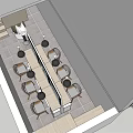 Modern Beauty Hair Salon Interior Layout With Stylish Chairs And Mirror Workstations