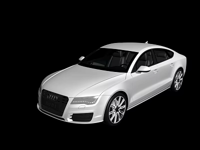 White Audi Sedan With Modern Sleek Exterior Design And Alloy Wheels 3d model