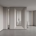 Sleek Modern Shoe Cabinet Design With Integrated Mirror And Warm Lighting In Contemporary Interior