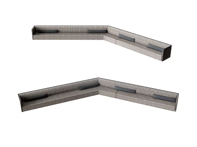 Modern Multiplayer Sofa Card Sitting Sofa Long Sofa Leisure Chair Seat 3d model