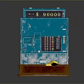 Vintage Cash Register With Blue Body Classic Design Numeric Display And Drawer