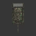 Detailed Military Tank With Camouflage Paint Tracks And Cannon Design