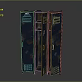 Vintage Metal Locker With Open Door And Internal Shelves Classic Ventilation Grilles And Lock Details