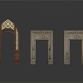 Architectural Doorway Decorations With Carved Patterns And Various Design Styles