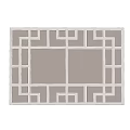 Gray Square Rug With White Geometric Pattern And Modern Design 3d model
