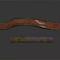 Rusty Metal Beams With Curved And Long Industrial Steel Parts